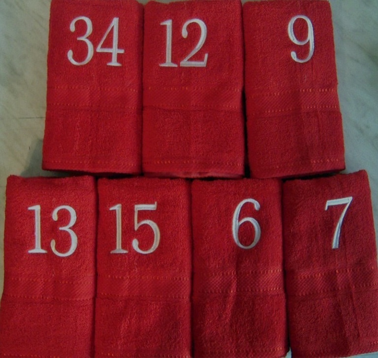 Embroidered towels 